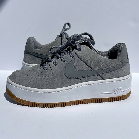 Nike Shoes - Nike Women’s Air Force 1 Low Night 2018 Suede Chunky Sneaker Sz 5 Grey